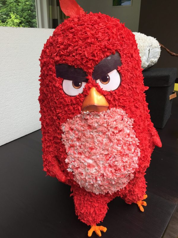 Angry Bird piñata, handgemaakt door Biba pinata