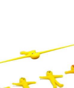 Poppetje met elastische armpjes