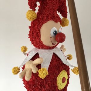 Efteling Jokie piñata, handgemaakt door Biba Pinata