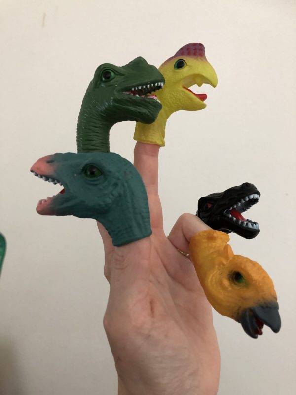 dinosaurus vingerpoppetje, vulling voor in een pinata