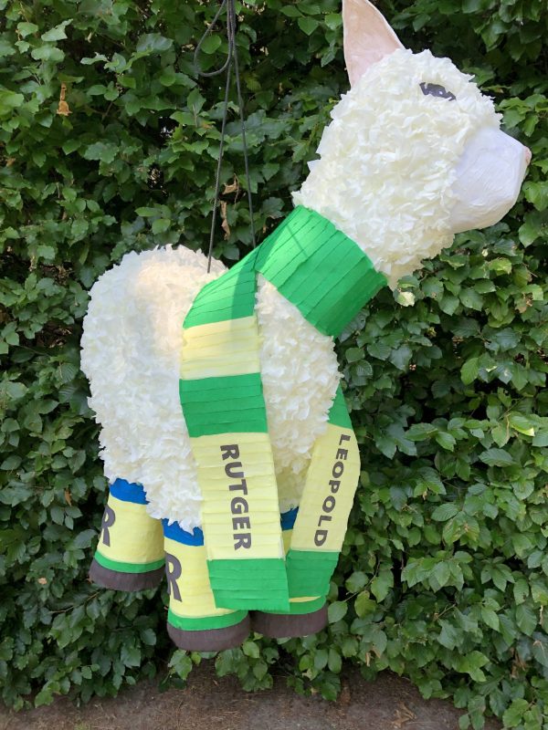 alpaca pinata, handgemaakt door Biba Pinata