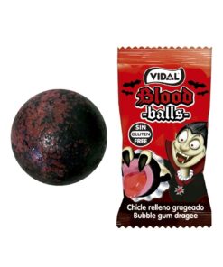bloed bal, griezel snoepgoed voor in een pinata