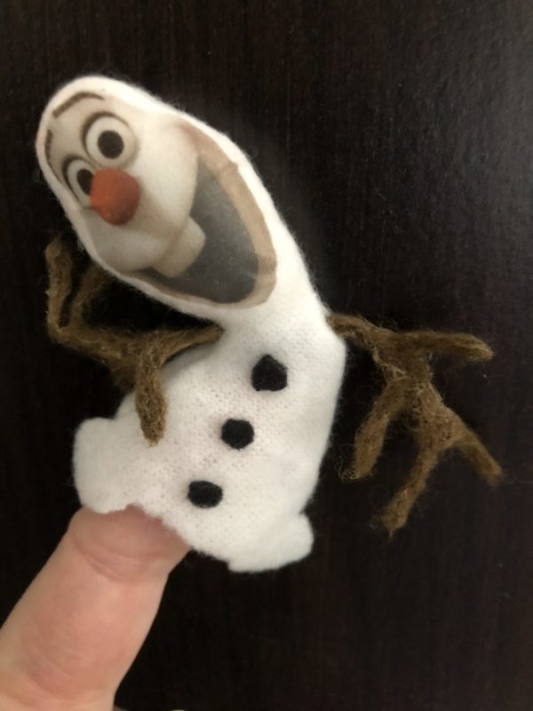 Olaf Frozen vingerpoppetje, vulling voor in een pinata