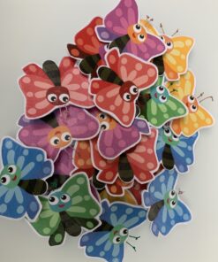 vlinder vingerpoppetjes, handgemaakt door Biba Pinata