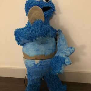 Sesamstraat koekiemonster pinata, handgemaakt door Biba Pinata