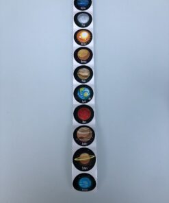 planeten stickertjes, vulcadeautje voor in een pinata