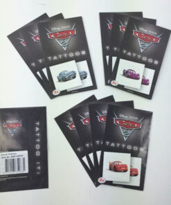 cars tattoo sticker, vulcadeautje voor in een pinata