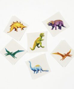 dinosaurus tattoo, vulcadeautje voor in een pinata