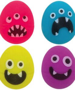 monster ei stuiterbal, vulcadeautje voor in een pinata