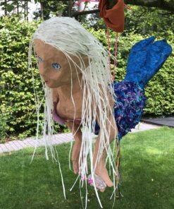 zeemeermin pinata, handgemaakt door Biba Pinata