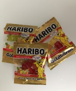 mini zakje gummibeertjes, snoep voor in een pinata